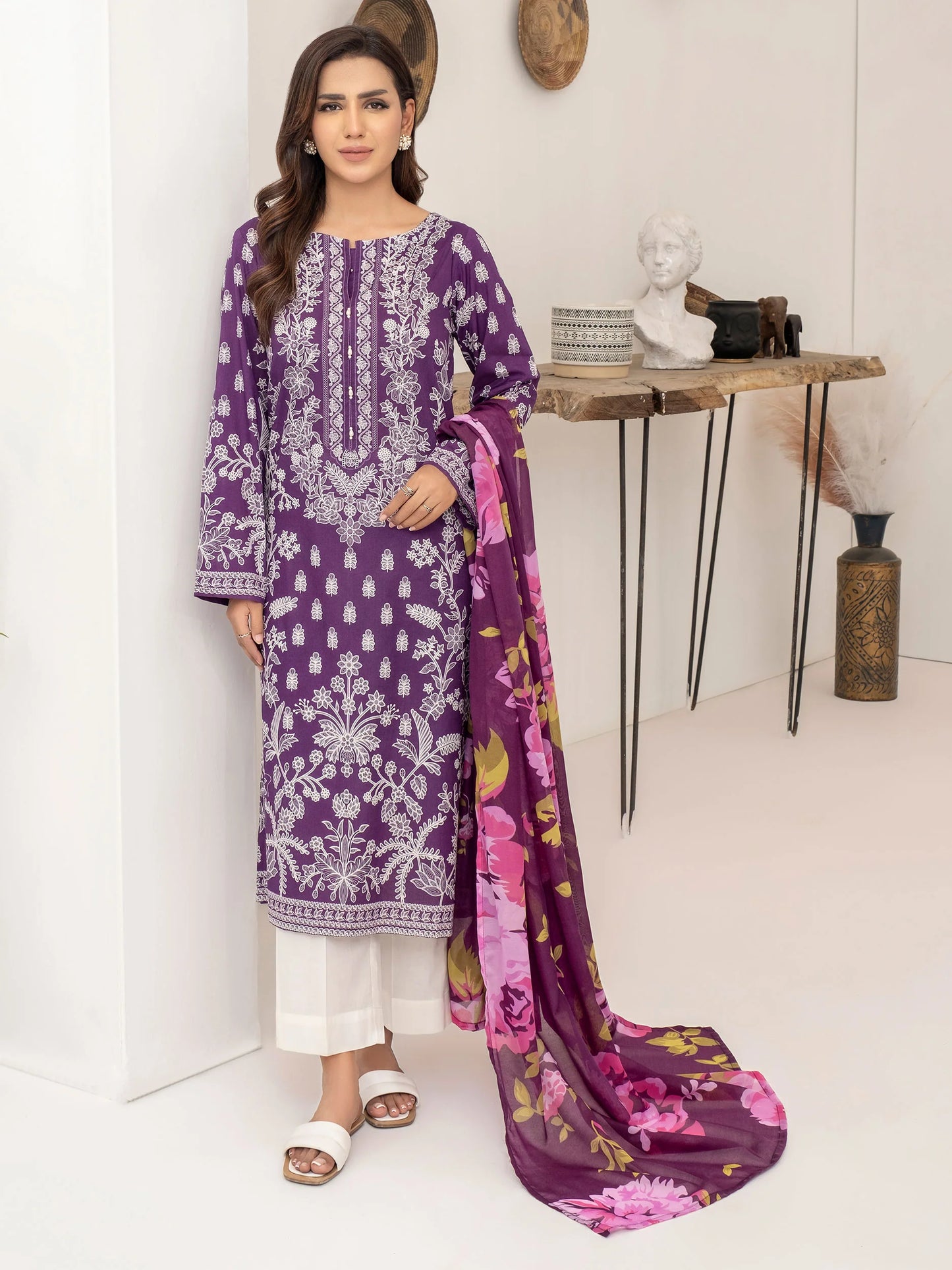 2 Piece Lawn Suit-Printed (Unstitched)